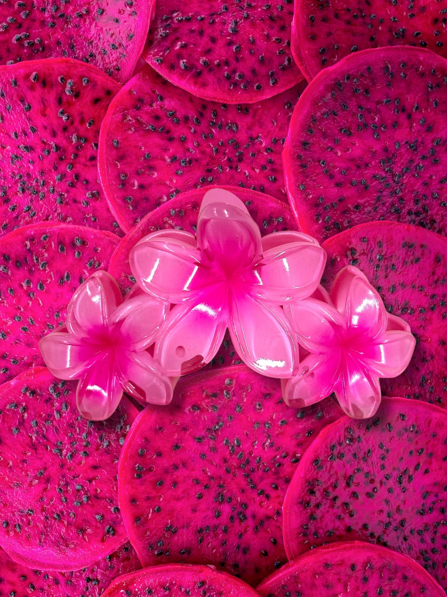 Plumeria Trio Claw Clip