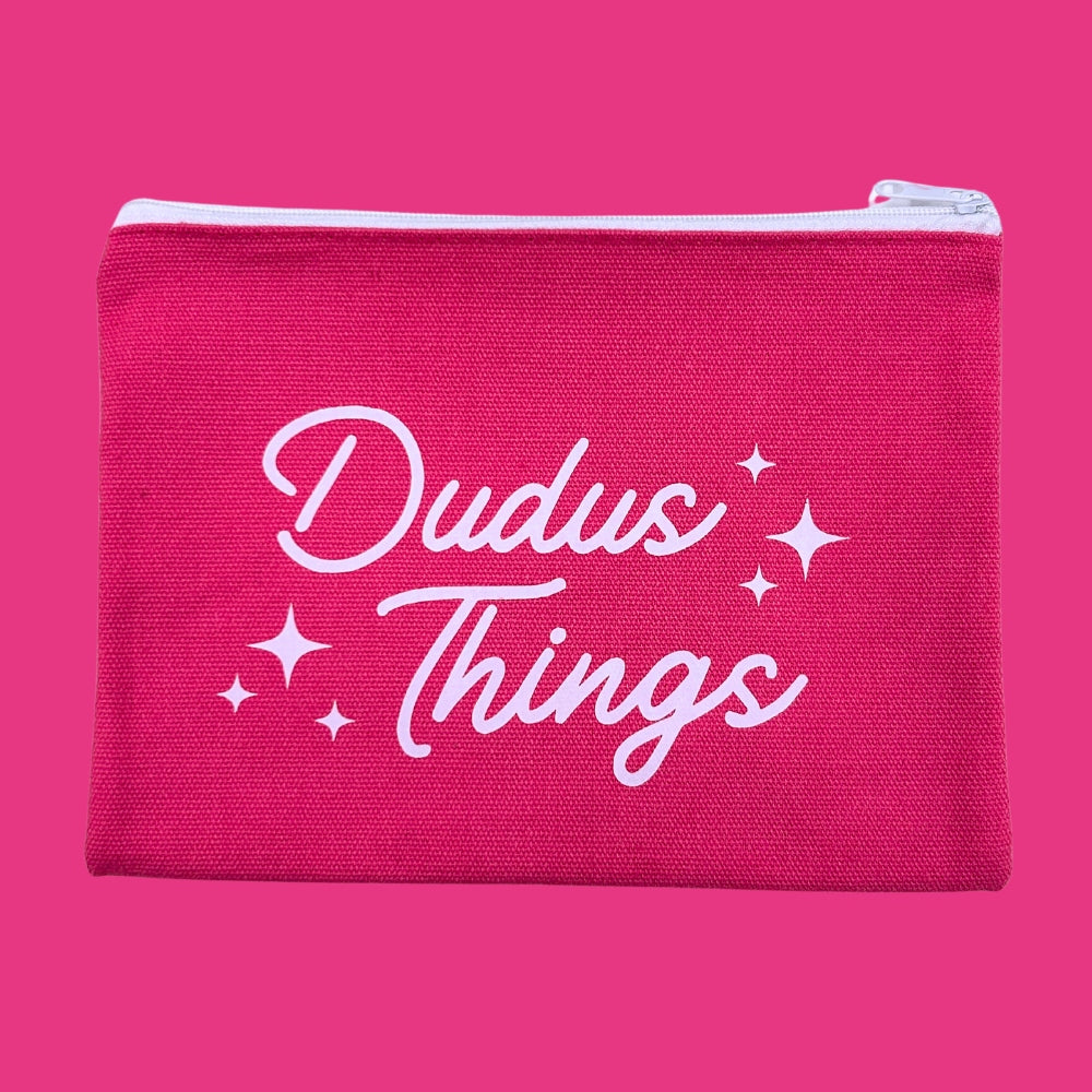 Dudus Things Canvas Pouch HOT PINK