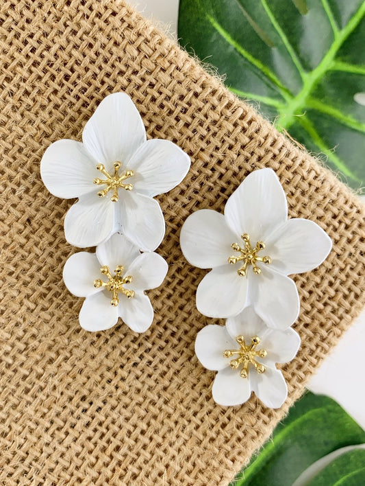 Kalachuchan Plumeria Earrings